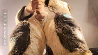 Hyena fursuiter pisses and stinks