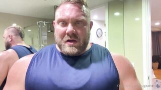 Jack Stacked After a Gym Workout - Sweaty Muscle Flexing and Posing