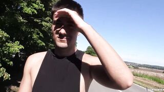 CZECH HUNTER - gave him some cash for doing push-ups and enjoyed the view, so I screwed his ass
