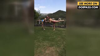 Mia Split & Mary Rock Show How Flexible They Are