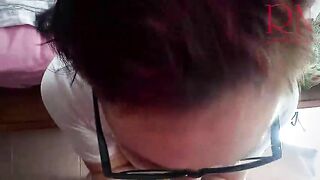 Screw her mouth. POV of great sucking with swollen lips. c3 115
