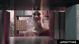 ADULT TIME - Trans Ariel Demure Fucks In Public Library W-O Getting Caught - SPANISH SUBTITLES
