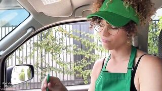 Barista Goes Full Psycho: Rips Her Uniform Off, Supplicates for Bareback Booty Cream & Takes It Like a Lunatic