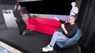 SEX WITH A FAN ON A LIVE PODCAST IN FRONT OF MY HUSBAND AND THE AUDIENCE - SARA GOLDEN-HAIRED