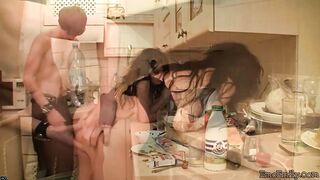 Alternative Emily Fellatio and Fucking at Kitchen