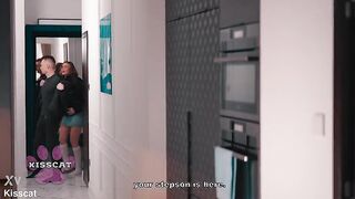 Don't Shout! Husband Catches Step Dad with Step Daughter and Joins In FMM - MrCat & Matthew Meier