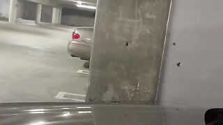 Big Ass Hotwife gets rammed in parking lot while Husband records from afar