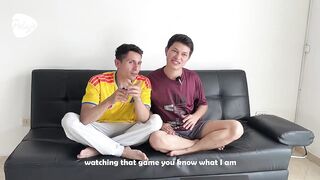 A football match has two friends so tense that they decide to confess they're not as straight as they seem and they have a bit of booty - RELAXINGADRIAN