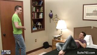 Excited gay gets drilled and jizzed