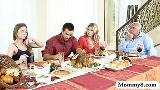 Stepmom banging a couple after dinner (Cory Chase, Sydney Cole)