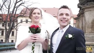 HUNT4K. Cute Teen Bride Gets Screwed for Cash in Front of her Groom