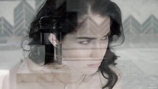 Evelyn Claire is a pleasant, teen brunette who likes to make love with her ex