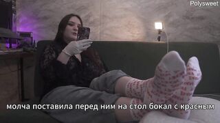 Porn story - Girl in latex gloves drilled a chap with a strap-on and twat (Russian, femdom,cunnilingus, pegging)