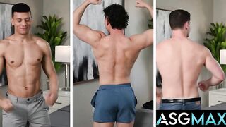 ASG TRY-OUT - New Homo Amateurs Have first Time 3some, Who Should Cum Back?