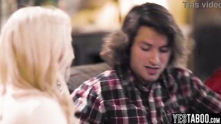 Big boobs chunky MILF step mother lets her stepson screw her to convince him
