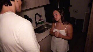 Colombian stud keeps his promise and leaves her covered in cum after an intense bang.