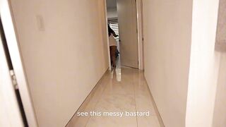 My wicked stepson bangs me while I'm stuck in the washing machine