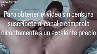 Heterosexual Mexican prostitute lets himself be filmed in homo porn movie scene like a total hawt floozy using chastity belt on his small rod