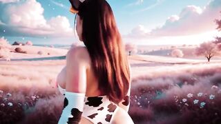 Intimate POV: Busty Cow Cosplay Woman Seduces YOU in Your Dream - AI Create