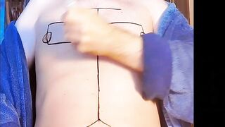 Chap body paint and stroking