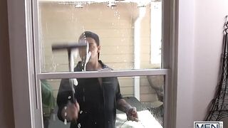 STUDS - Aspen And Leo Fuentes Turn A Casual Workday Into A Flirty Windowside Encounter