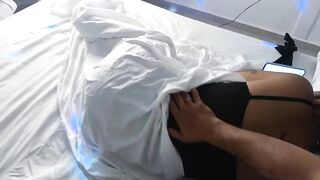 I find a sexually excited stepmother in sexy lingerie, her butt ready to receive my ramrod