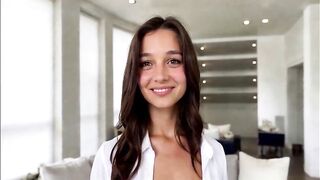MATHIE PART 2. Young French woman with large tits, the old producer forces his jock down the beginner's throat, this sweetheart signs up for her first porn film, difficult anal, insults and humiliation! [AI]