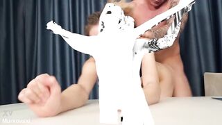 Small Golden-haired Milka Way Takes Martin Spell Hard, Then Swallows His Load