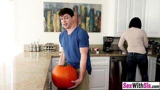 Big ass charming teen step sister lets big rod step bro smash behind stepmoms back