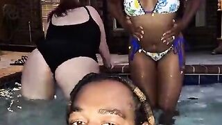 Pawg nova with fijii getting fuck in the pool all holes open for str8rich bbc