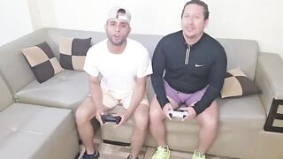 Best friends end up having lesbian sex while their husbands play PlayStation.