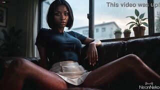 This ebony girl really wanted to pay for the repairs, so she got screwed[AI]