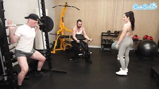 Thick PAWG MILF in Yoga Pants Valentina Nappi Public Gym Anal Creampie