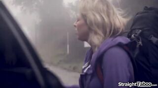 Zoey Monroe got picked up by two boys and they take her to their home.These boys have pussy on their minds and she sees no other option then to screw