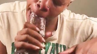 Sloppy Soft To Hard BBC Oral-job with Cum Swallowing Finish