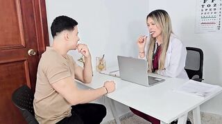 A lewd doctor has sex with her young patient