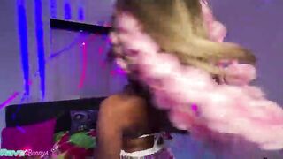 Lana Gee’s Glitter-Dusted Ass Drops Low Underneath Pink And Blue Lasers!