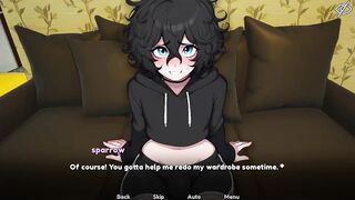 My femboy masturbates and jerks off in the bathroom
