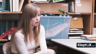Caught Stealing Panties She Undresses And Bangs The Security Guard