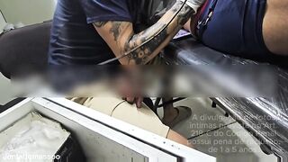 In the middle of getting the tattoo, he put his hand on my penis.