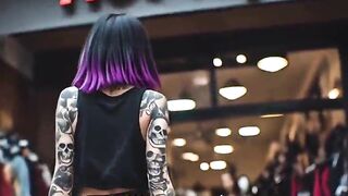 Screwing a Punk Honey in a Hot Topic Changing Room Fantasy - (Strip Tease, Fashion Show, Sexy Alternative, Gothic, Lingerie, Ejaculation) -AI Generated