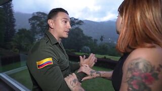 Despairing housewive screws the police officer for protection