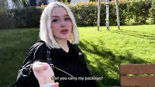 “Assist me cum!” A sassy golden-haired's pleas and sex with a creampie!