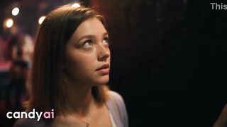 18 Year Old College Girl Sucks for the Stripper Job and Get Destroyed, Facial - Candy AI