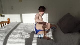 Sexy Nerd Daybed Time Posing
