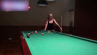 A MILF with Fake Big Bazookas Invited Me to Anal Sex on a Pool Table
