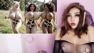 Big-titted, big-assed cow farm – AI-generated by the "Darkaifantasy" channel.