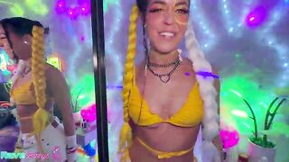 Bella Noir Strokes Brian Omally's Knob With Glowstick Then Swallows!