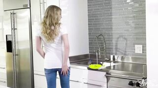 TRANS CUTIES - Sudsy Kitchen Chores Get Wicked When Tantalizing Janelle Fennec Starts Undressing