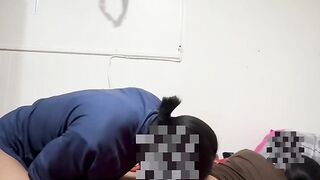 Homemade sex with my wife, double penetration with a sex-toy, secretly recording